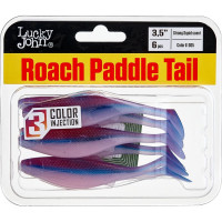 Съедобные искусственные виброхвосты LUCKY JOHN LJ Pro Series ROACH PADDLE TAIL 3.5in, цвет G05, 6шт. 140180-G05