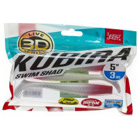 Виброхвосты LUCKY JOHN LJ 3D Series KUBIRA SWIM SHAD 5,0in, цвет PG17, 3шт. 140420-PG17