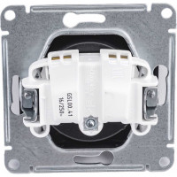 1-местный механизм розетки Systeme Electric скрытой проводки Glossa 16А IP20 250В без заземления графит GSL001341