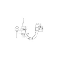 Кнопка пневматического смыва на расстоянии Alca Plast ручное управление, белая MPO10