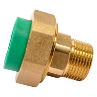 Комбинированная разъемная муфта - американка с наружной резьбой Blue Ocean 32x1, полипропиленовая, зеленая PPRF/UAM(G)-32x1"