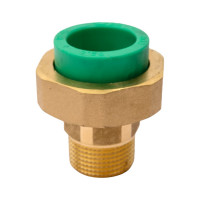 Комбинированная разъемная муфта - американка с наружной резьбой Blue Ocean 32x1, полипропиленовая, зеленая PPRF/UAM(G)-32x1"