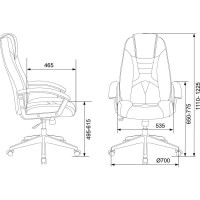 Игровое компьютерное кресло ZOMBIE 8 черный искусственная кожа ZOMBIE 8 BLACK