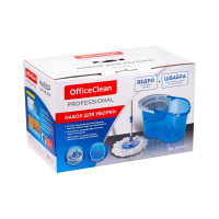 Набор для уборки OfficeClean Professional ведро 5 л, швабра с отжимом и круглой насадкой 2 шт 266753