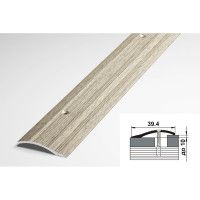 Порог разноуровневый алюминиевый декоративный (39,4 мм, 1,35 м, Дуб беленый) ЛУКА УТ000000031
