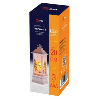 Новогодний декоративный светильник ЭРА Снеговик, теплый белый LED, h 20 см, 3ААА, IP20 Б0051940