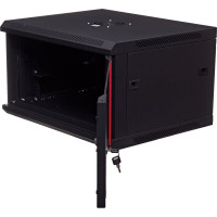 Серверный настенный шкаф W&T 6U 600х500 19 дюймов черный C066050BWTWOF