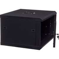 Серверный настенный шкаф W&T 6U 600х500 19 дюймов черный C066050BWTWOF