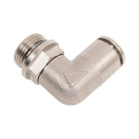 Фитинг L-образный 10 мм с наружной металлической резьбой G3/8" CDC Pneumatics BPL 10G03