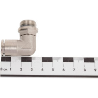 Фитинг L-образный 10 мм с наружной металлической резьбой G3/8" CDC Pneumatics BPL 10G03