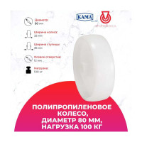 Колесо полипропиленовое KAMA 80x32-MMB