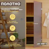 Дверь для бани DoorWood Бронза матовая, 2000х700 мм УТ-00011513