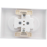 Розетка Systeme Electric AtlasDesign Бел б/з двойная, со шторками,16А, в сборе SE ATN000122