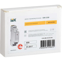Промежуточное реле IEK OIR 2 контакта, 8А, 24В, AC/DC OIR-208-ACDC24V