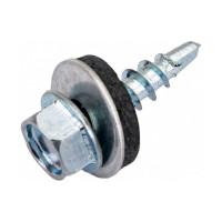 Кровельный саморез Bohrer 4,8x19, оцинкованный, 250 шт. SKZ-4,8х19-250