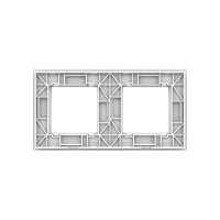 Рамка для розетки LIVOLO 2 поста, цвет белый, стекло BB-C7-SR/SR-11