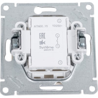 Нажимная кнопка Systeme Electric AtlasDesign Алюминий сх.1, 10АХ, механизм SE ATN000315