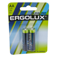 Батарейка Ergolux 1.5В LR6 Alkaline BL-2 11747