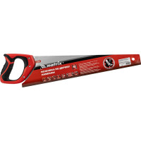 Ножовка по дереву MATRIX 500 мм, 7 - 8 TPI, зуб - 3D, каленый зуб, двухкомпонентная рукоятка 23542