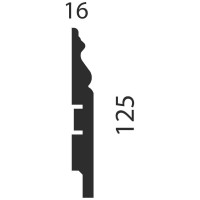 Плинтус COSCA DECOR AP20 под покраску, белый, 125x16x2400 мм, МДФ, с пазом СПБ077574