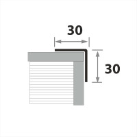 Угловой профиль ЛУКА 30х30 мм, 2,7 м, нержавеющая сталь УТ000043061