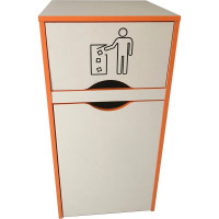 Мусорный контейнер для фудкорта Оди 1000 цвет ваниль 5190001UOV