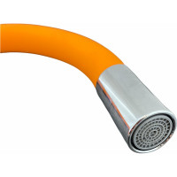 Смеситель для кухни Rainsberg с гибким силиконовым изливом, оранжевый R3193F-4