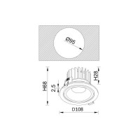 Встраиваемый светильник Crystal lux CLT 005C108 BL