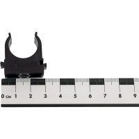 Крепеж-клипса для труб Промрукав атмосферостойкая, для прямого монтажа, черная, в п/э, d20 мм, 100 шт. PR13.0406