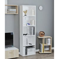 Книжный стеллаж ФЕЛИКС белый шагрень ПК-ОБИ-СЖ169Х50-В1-1068