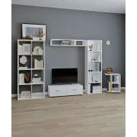 Книжный стеллаж ФЕЛИКС белый шагрень ПК-ОБИ-СЖ169Х50-В1-1068