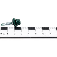 Кровельный саморез КРЕП-КОМП 5,5x25, RAL6005, тёмно-зелёный, 250 шт. ск55256005кф