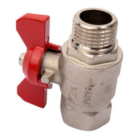 Шаровой Кран DOUBLE-LIN латунный резьбовой, бабочка НР/ВР 1/2" LL1041 (1/2")