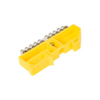 Шина ЭРА PE NO-222-92-1 Земля на DIN-изол ШНИ-6x9-10 никелированная Д-Желтый, (10шт), Б0044141