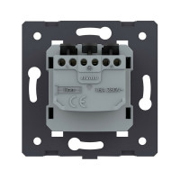 Электрическая розетка LIVOLO с заземлением защитными шторками 16A, зажимы, цвет черый (механизм) VL-FCTC16A-2BPS01