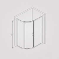 Душевое ограждение AM.PM Like 120x80, стекло тонированное W83G-302U120CG64