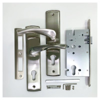 Врезной замок VETTORE 7255-2 SN в комплекте с ручкой, сатин 20282