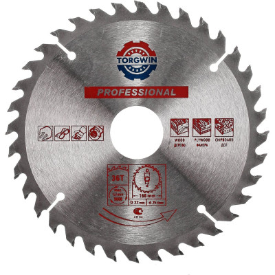 Диск пильный по дереву 160x32/30/25.4 мм, 36Z TORGWIN S43110