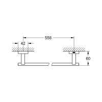 Держатель для банного полотенца Grohe Essentials Cube 600 мм 40509001