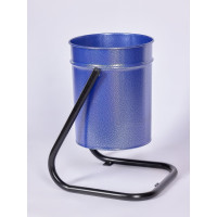 Урна уличная ПРОФМЕТСТИЛЬ металлическая, синий металлик, с креплением в асфальт 635