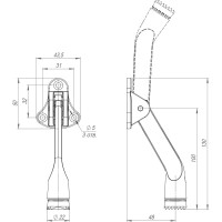 Напольный дверной упор Fuaro DS-100 BL черный козья ножка 45381