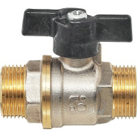 Шаровой кран БАЗ 11Б27П1 Ду15 А32/1 нр/нр бабочка никель PN40 серия Standart БАЗ.А32.1.15.НГ.40.Н