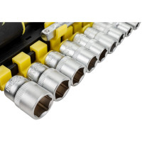 Набор головок БМ  1/4"DR 6-гр.12 предметов с трещоткой 4,5,6,7,8,9,10,11,12,13 мм с удлинителем 1/4" 75 мм 970814