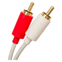 Межблочный кабель PROCAST cable M-MJ/2RCA.2 3,5mm miniJack TRS-2RCA male, 2m, белый НФ-00000423