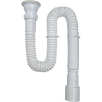Гофрированный сифон Wirquin 1 1/2x40/50 мм L1200 мм с хомутом жёсткости 30717985