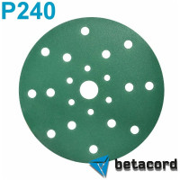 Материал абразивный в кругах 150 мм, 21 отверстие, на пластиковой основе, Р240, 100 шт BETACORD 605.0240