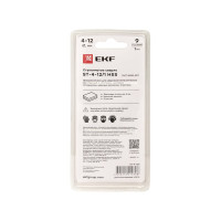 Ступенчатое сверло HSS 9 ступеней EKF ST-4-12/1