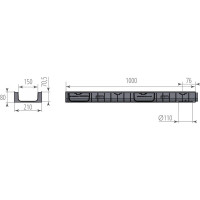 Лоток Aquastok ЛВП Norma DN150 H80 C250 1000x210x80 (11508) 549087