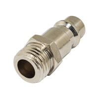 Штуцер для быстроразъема пневматического, наружная резьба 1/4" Forcekraft FK-SE2-2PM(51568)