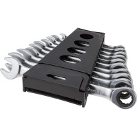 Набор комбинированных трещоточных ключей Forcekraft 10пр. (8,10,12-19 мм) в пласт. держателе FK-51102(51236)